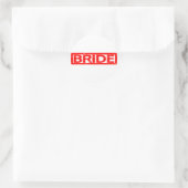 Bride Stamp Ronde Sticker (Tas)