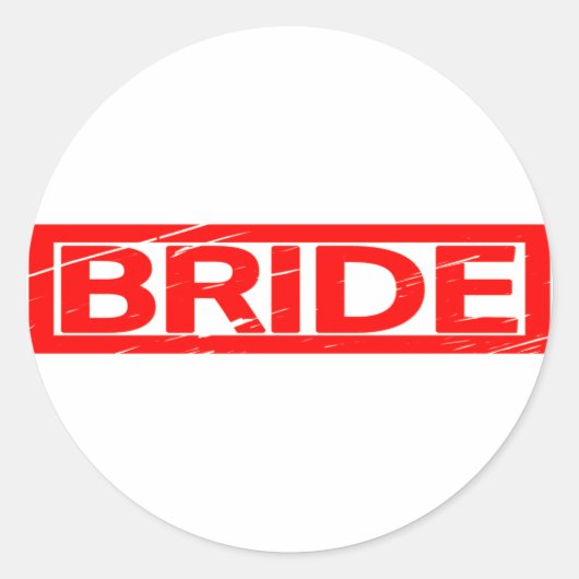 Bride Stamp Ronde Sticker (Voorkant)