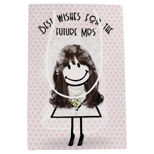 Bride Stick Figuur Girl on Hearts Medium Cadeauzakje (Voorkant)