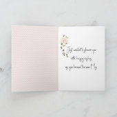 Bride Stick Figuur Meisje met Sneakers en madelief Kaart (Binnen)