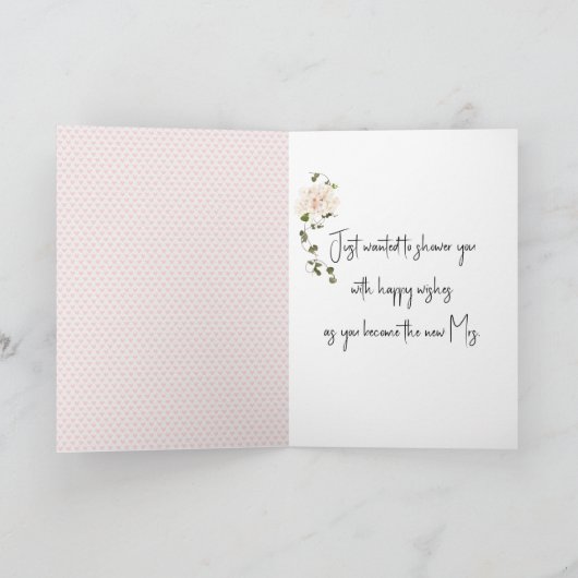 Bride Stick Figuur Meisje met Sneakers en madelief Kaart (Binnen)