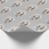 Bride Stick Figuur met Daisy Bouquet Cadeaupapier (Hoek)