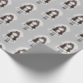 Bride Stick Figuur met Daisy Bouquet Cadeaupapier (Hoek)