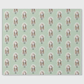 Bride Stick Figuur met Daisy Bouquet Cadeaupapier (Vlak)