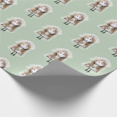 Bride Stick Figuur met Daisy Bouquet Cadeaupapier (Hoek)