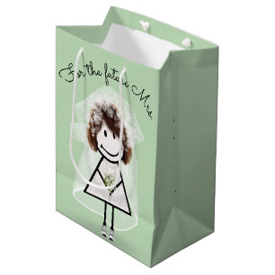 Bride Stick Girl in Lace Dress en Sneakers Medium Cadeauzakje