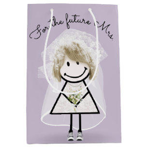 Bride Stick Girl in Lace Dress en Sneakers Medium Cadeauzakje