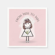 Bride Stick Girl in Sneakers met Daisy Bouquet