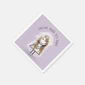 Bride Stick Girl in Sneakers met Daisy Bouquet Servet (Hoek)