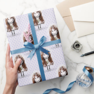 Bride Stick Girl in Sneakers op hart Cadeaupapier