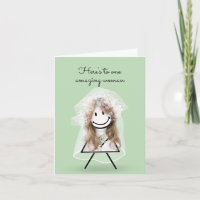 Bride Stick Girl met Bridal Bouquet