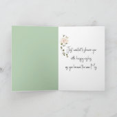 Bride Stick Girl met Sneakers en Daisies Kaart (Binnen)