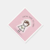 Bride Stick Girl met Sneakers op Stippen Servet (Hoek)