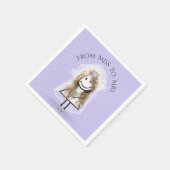 Bride Stick Girl met Sneakers op Stippen Servet (Hoek)