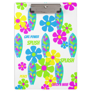 BRIDE & Surfer Flower Power Girl Retro Party Klembord