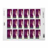 Bride Swirl-Adresetiketten in Plum Etiket (Full Sheet)