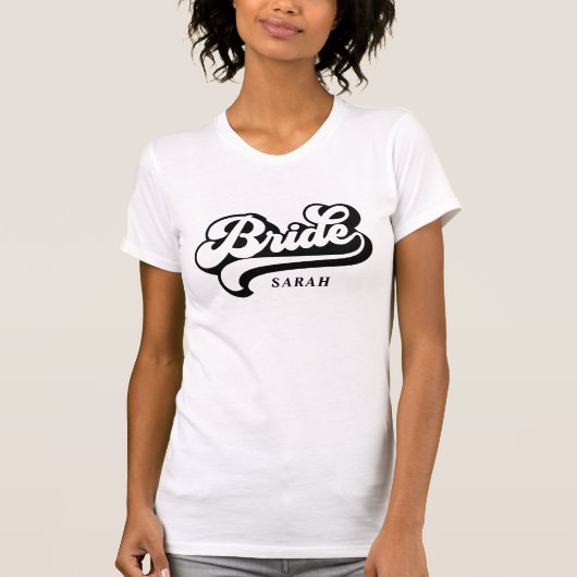 Bride T-Shirt Bachelorette Aangepaste naam (Voorkant)