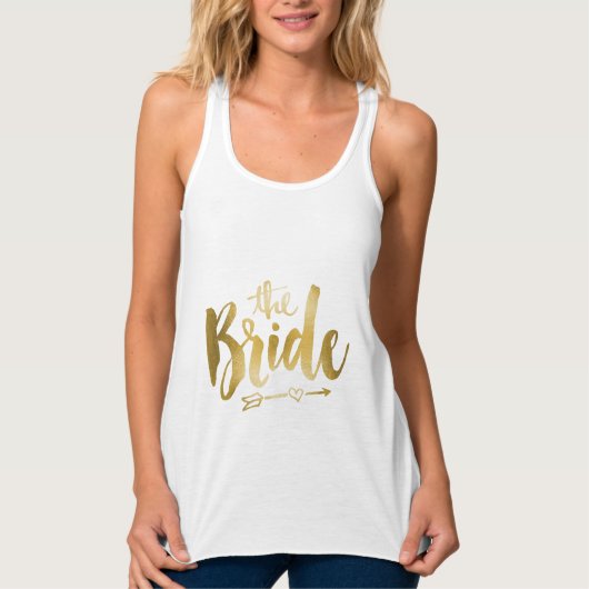 Bride Tanktop - Faux Gold Foil (Voorkant)