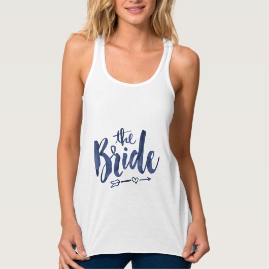 Bride Tanktop - Waterverf marine (Voorkant)