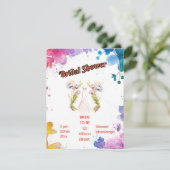 Bride te ontvangen informatiekaartje (Staand voorkant)