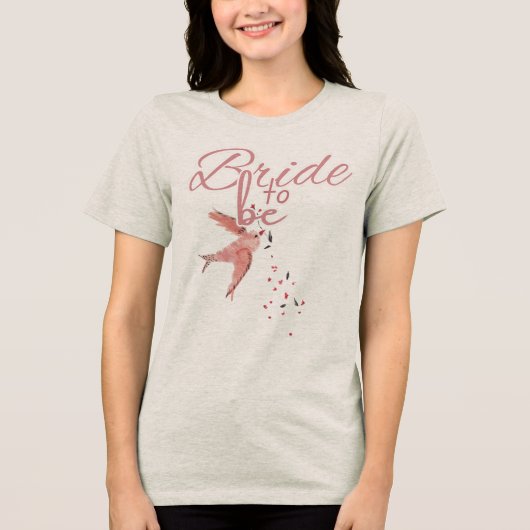 Bride te ontvangen Tri-Blend shirt (Voorkant)