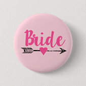 Bride|Team Bride|Roze Ronde Button 5,7 Cm (Voorkant)