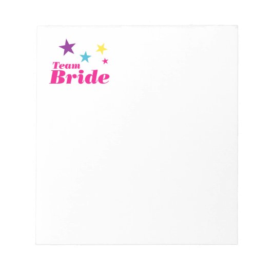 Bride-team Notitieblok (Voorkant)