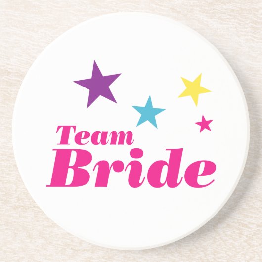 Bride-team Zandsteen Onderzetter (Voorkant)