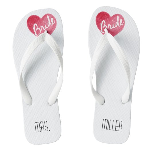 Bride Teenslippers Beach Bachelorette (Voetbed)