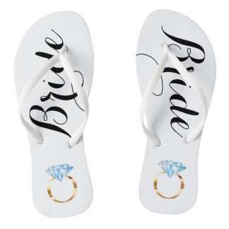Bride-Teenslippers met diamantringing Teenslippers