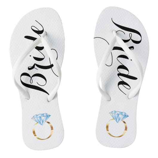 Bride-Teenslippers met diamantringing Teenslippers (Voetbed)