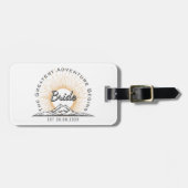 Bride The Greatest Adventure Begins Personalized Bagagelabel (Voorkant horizontaal)