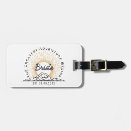 Bride The Greatest Adventure Begins Personalized Bagagelabel