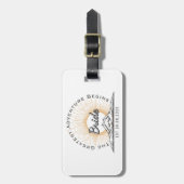 Bride The Greatest Adventure Begins Personalized Bagagelabel (Voorkant verticaal)