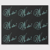 BRIDE The Happy Couple We vieren feest Cadeaupapier (Vlak)