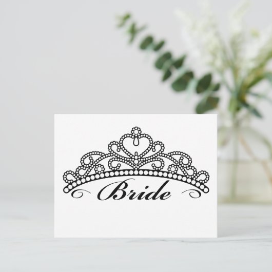Bride Tiara Briefkaart (Staand voorkant)