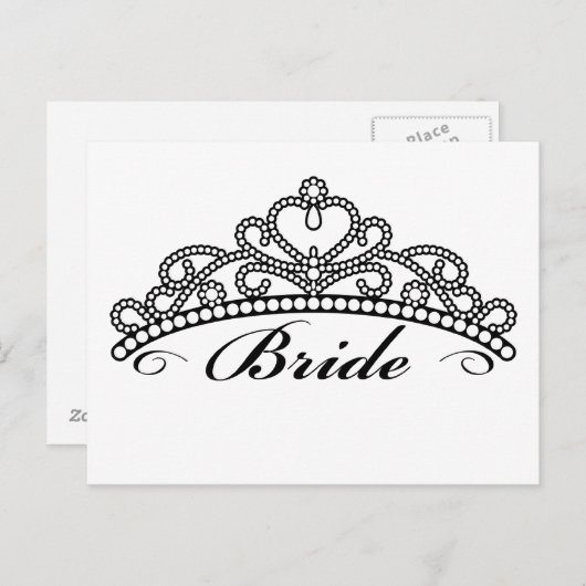 Bride Tiara Briefkaart (Voorkant / Achterkant)