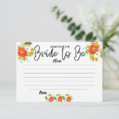 Bride to be Advice Kaarten Vrijgezellenfeest Games (Staand voorkant)