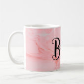 Bride to Be Black Modern Script Custom Wedding Cof Koffiemok (Links)