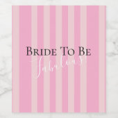 BRIDE To Be & Bridesmaids Lingerie Shower Party Wijn Etiket (Enkel label)