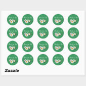 Bride-to-be, bruine bruidsmaisjes, ronde sticker (Vel)