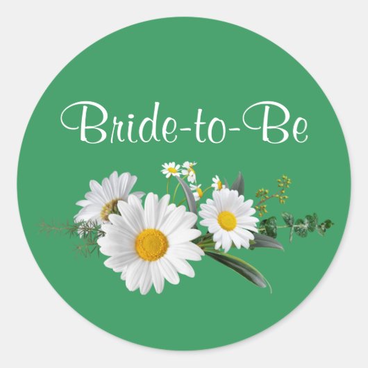 Bride-to-be, bruine bruidsmaisjes, ronde sticker (Voorkant)