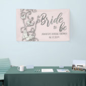 Bride to be Butterflies Bling Rines Vrijgezellenfe Spandoek (Beurs)