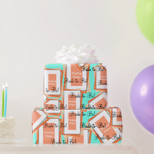 Bride to be Cantaloupe Blue Cadeaupapier