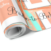 Bride to be Cantaloupe Blue Cadeaupapier (Rol Hoek)