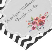 Bride to be Chevron gepersonaliseerde tafelloper (Hoek)