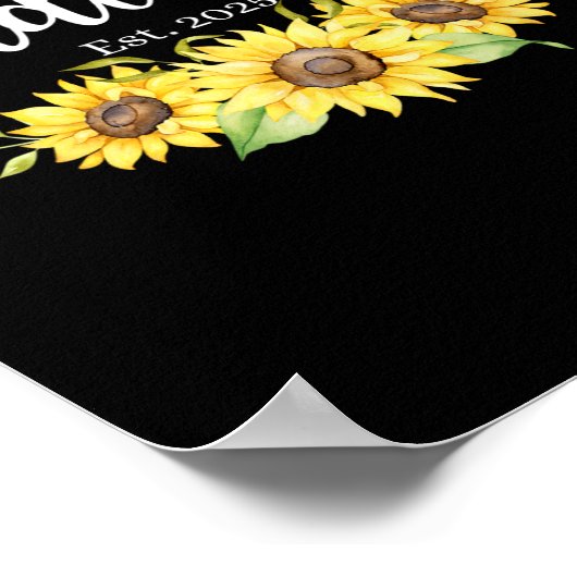 Bride To Be EST 2025 Celebrate Engaged Mannen Vrou Poster (Hoek)