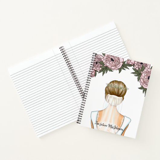 Bride to be - Future Mrs Notebook (Blonde Bride) Notitieboek (Binnen)