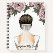 Bride to be - Future Mrs Notebook (Brunett Bride) Notitieboek (Voorkant)
