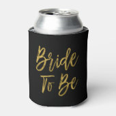 Bride To Be Gold Foil Koelbox Blikjeskoeler (Blikje Voorkant)